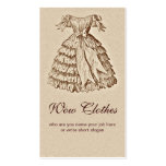 vintage dress fashionable business card