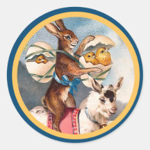 Vintage Easter Bunny Sticker