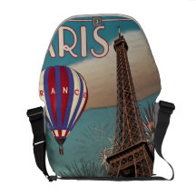 Vintage Eiffel Tower - 18x24 Commuter Bags