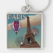 Vintage Eiffel Tower - 18x24 Key Chain