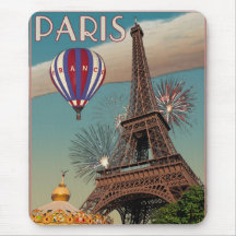 Vintage Eiffel Tower - 18x24 Mousepad
