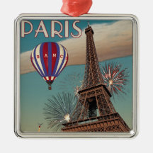 Vintage Eiffel Tower - 18x24 Christmas Tree Ornament