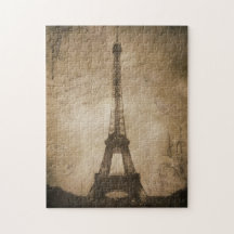 vintage eiffel tower jigsaw puzzle