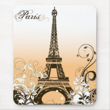 Vintage Eiffel Tower Mouse Pad