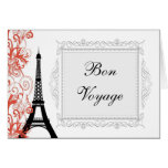 Vintage Eiffel Tower Paris France Bon Voyage Card