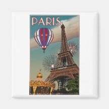 Vintage Eiffel Tower Refrigerator Magnets