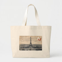 Vintage Eiffel Tower Tote Bag