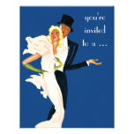 Vintage Elegant Monte Carlo Couple Dinner Party Personalized Announcement