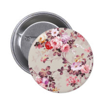 Vintage Elegant Pink Red Purple Roses Pattern