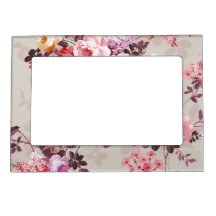 Vintage Elegant Pink Red Purple Roses Pattern