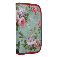 Vintage Elegant Pink Red Roses Pattern Planners