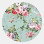 Vintage Elegant Pink Red Roses Pattern Stickers