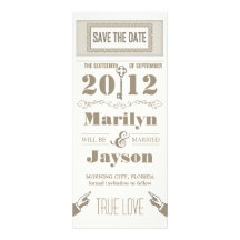 vintage elegant unique save the date invitations