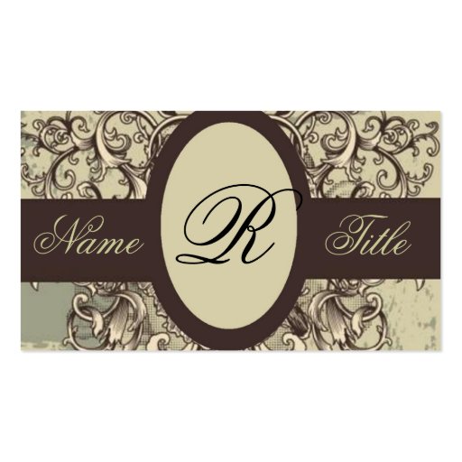 Vintage elegant wedding Floral Business Card