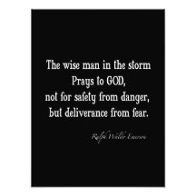Vintage Emerson Inspirational Courage Quote Photo