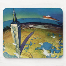 Vintage Empire State Building New York City Mouse Mat