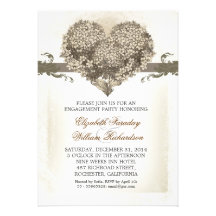 vintage engagement party invitations
