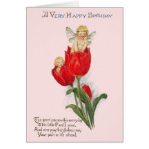 Vintage Fairy Birthday Card