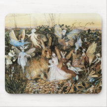 Vintage Fairy Tale Fairy Twilight, John Fitzgerald Mousepads