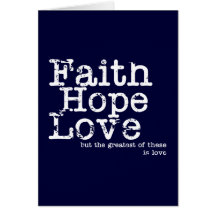 Vintage Faith Hope Love Card
