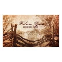 vintage farm fence western country fashion business card template