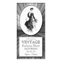 Vintage Fashion Borzoi Art Photo Greeting Card