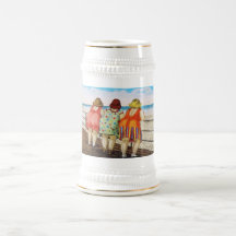 Vintage Fat Bottomed Girls at Beach Coffee Mug