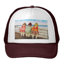 Vintage Fat Bottomed Girls at Beach Trucker Hat