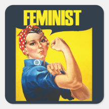 Vintage Feminist Rosie Riveter Sticker