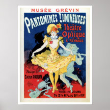 Vintage film history art nouveau poster