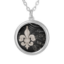 Vintage Fleur de Lis...pendant necklace