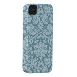 Vintage floral art nouveau blue green pattern iPhone 4 Case-Mate case
