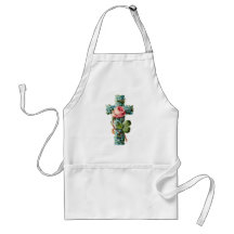 Vintage Floral Cross Aprons
