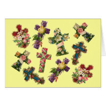 Vintage Floral Cross Cards