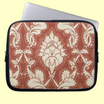Vintage Floral Damask laptop sleeves