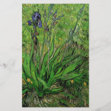 Vintage floral garden flower Iris by Van Gogh. Full Color Flyer