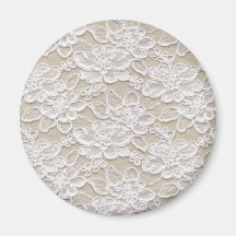 Vintage Floral Lace Fridge Magnet
