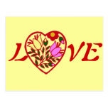 Vintage Floral Love Postcards