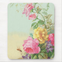 Vintage Floral Mousepad