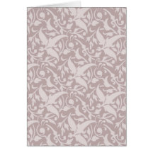 Vintage Floral Pattern 1 - Faded Red Card