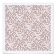 Vintage Floral Pattern 1 - Faded Red Personalized Announcements