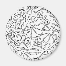 vintage floral pattern fridge magnets