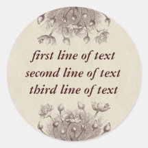 Vintage Floral Personalised Sticker