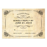 Vintage Floral RSVP Card invitations