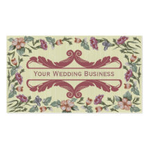 Vintage Floral Wedding Coordinator Business card