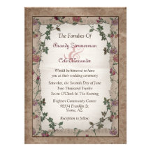 Vintage Floral Wedding Invitation