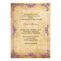Vintage Floral Wedding Invitation