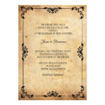 Vintage Floral Wedding Invitation