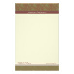 Vintage Flourish Olive Rose Customised Stationery