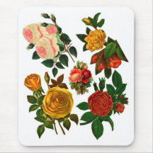 Vintage flower mousepad